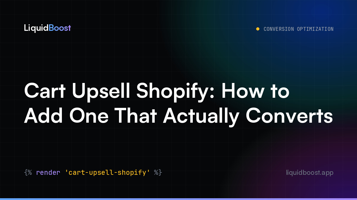 Cart Upsell Shopify: How to Add One That Actually Converts