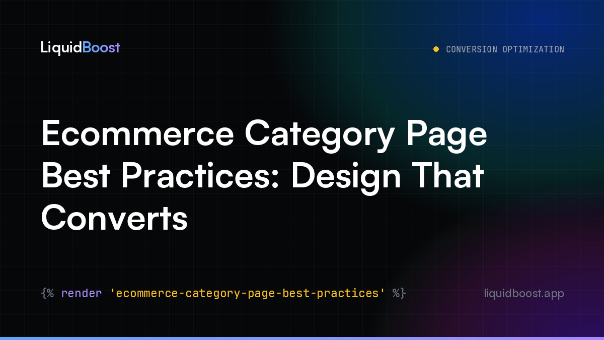 Ecommerce Category Page Best Practices: Design That Converts