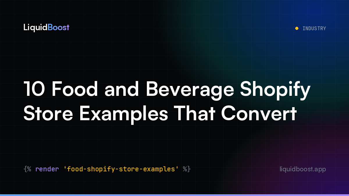 10 Food and Beverage Shopify Store Examples That Convert