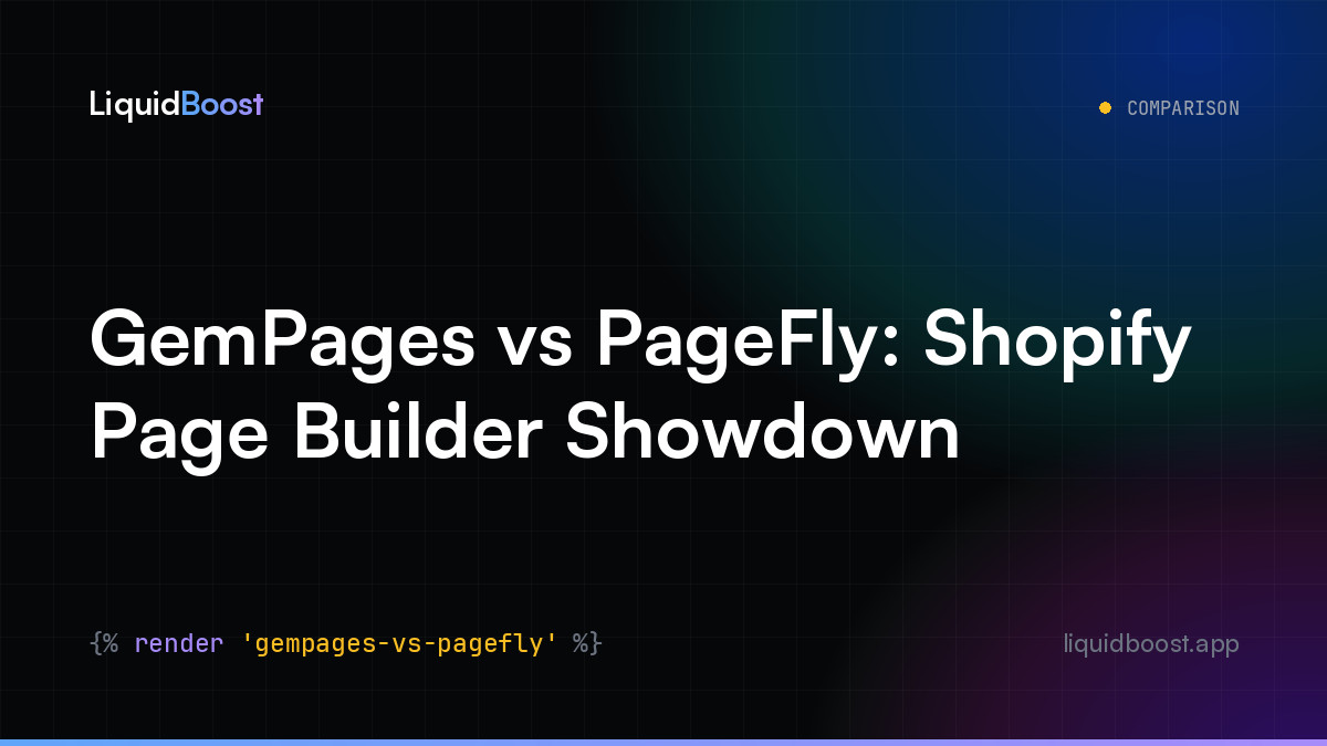 GemPages vs PageFly: Shopify Page Builder Showdown