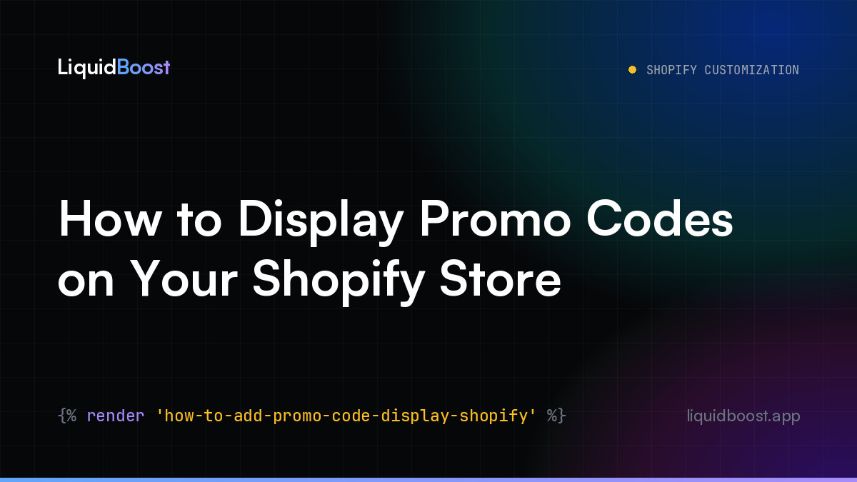 How to Display Promo Codes on Your Shopify Store