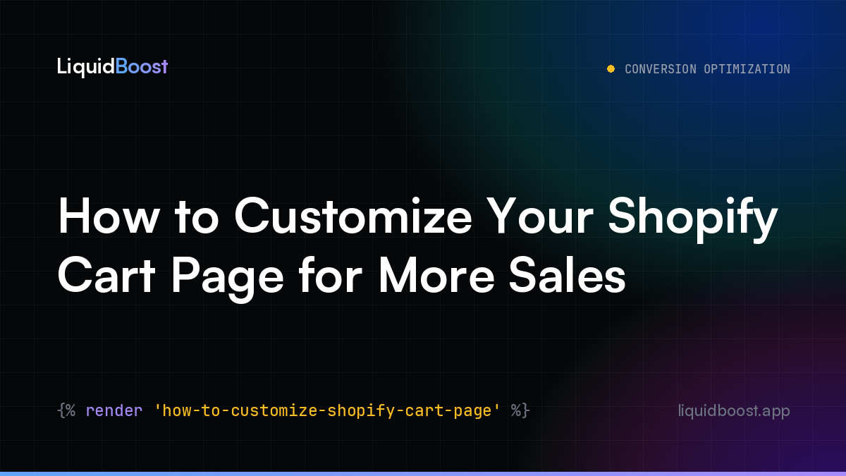 How to Customize Your Shopify Cart Page for More Sales