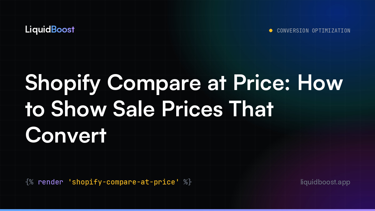 Shopify Compare at Price: How to Show Sale Prices That Convert