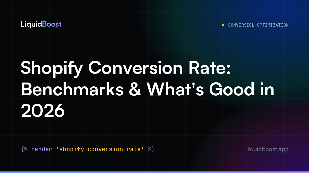 Shopify Conversion Rate: Benchmarks & What's Good in 2026