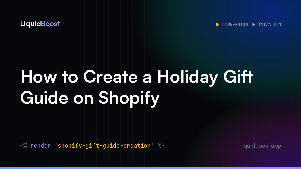 How to Create a Holiday Gift Guide on Shopify