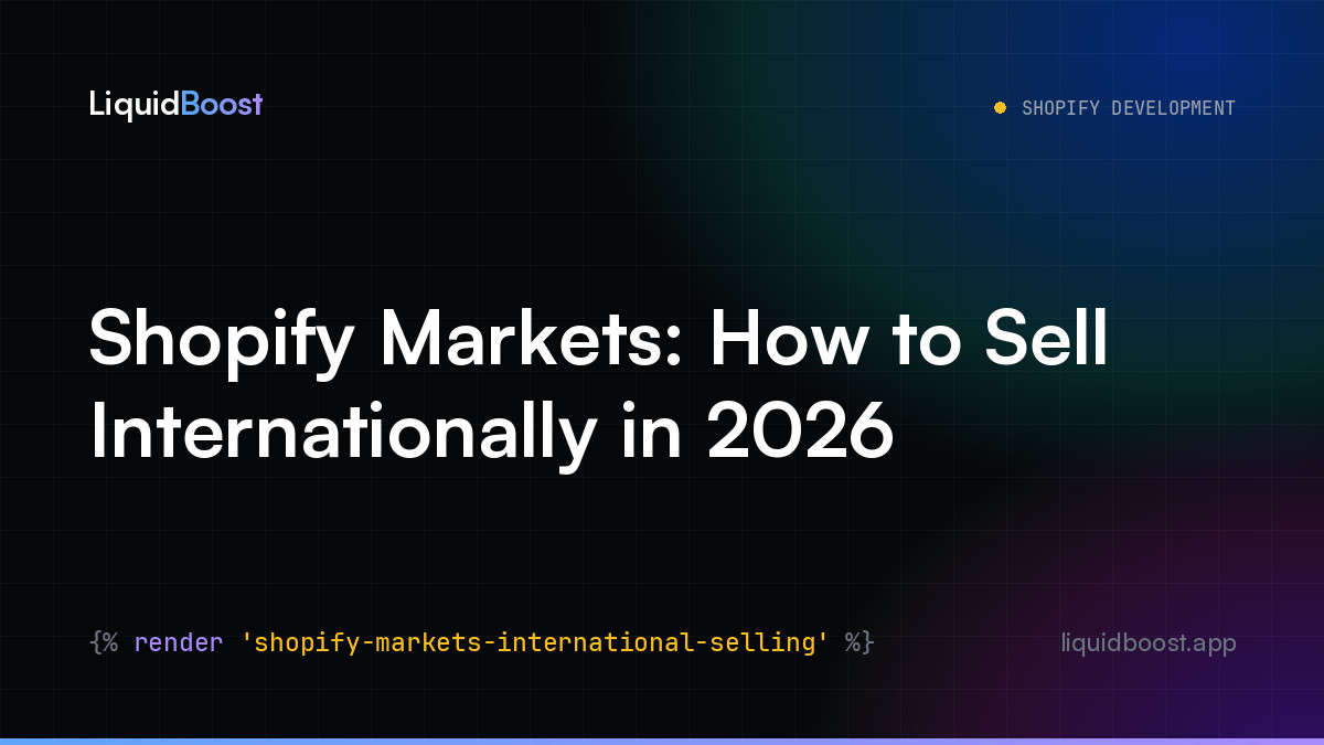 Shopify Markets: How to Sell Internationally in 2026
