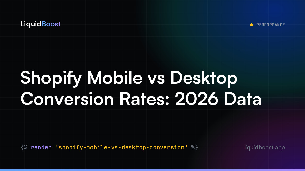 Shopify Mobile vs Desktop Conversion Rates: 2026 Data