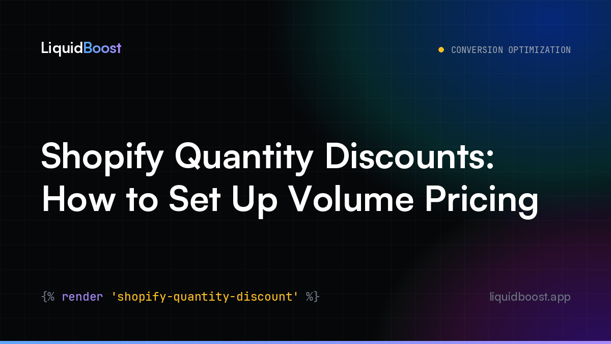 Shopify Quantity Discounts: How to Set Up Volume Pricing