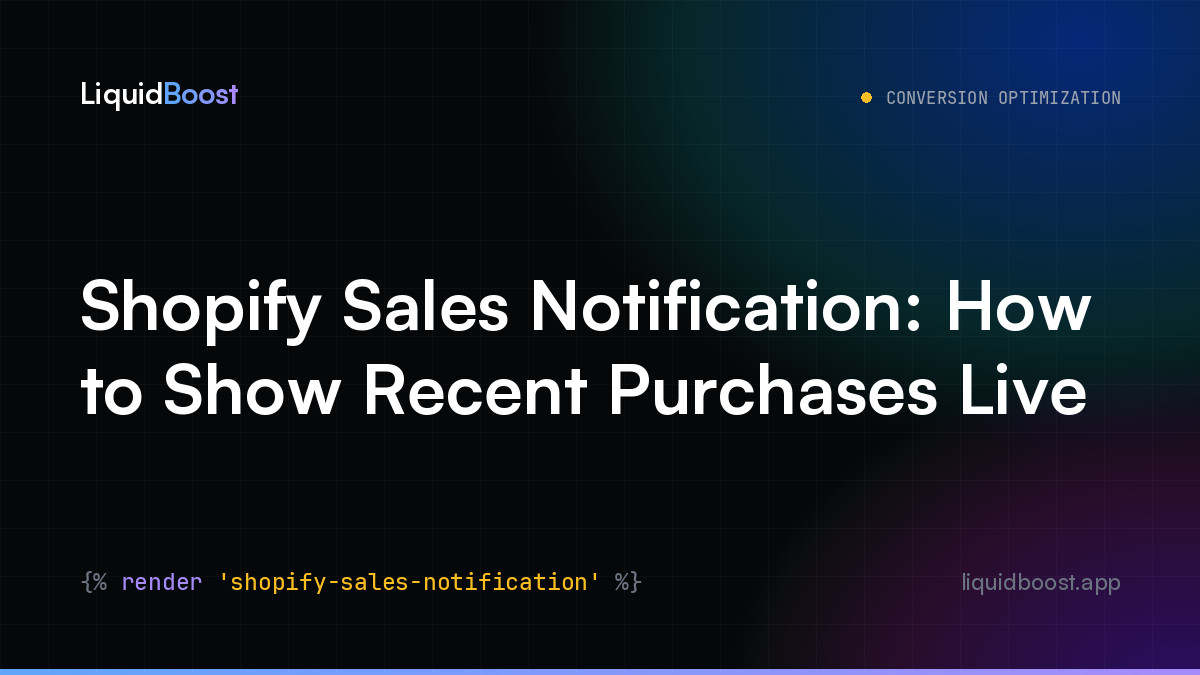 Shopify Sales Notification: How to Show Recent Purchases Live