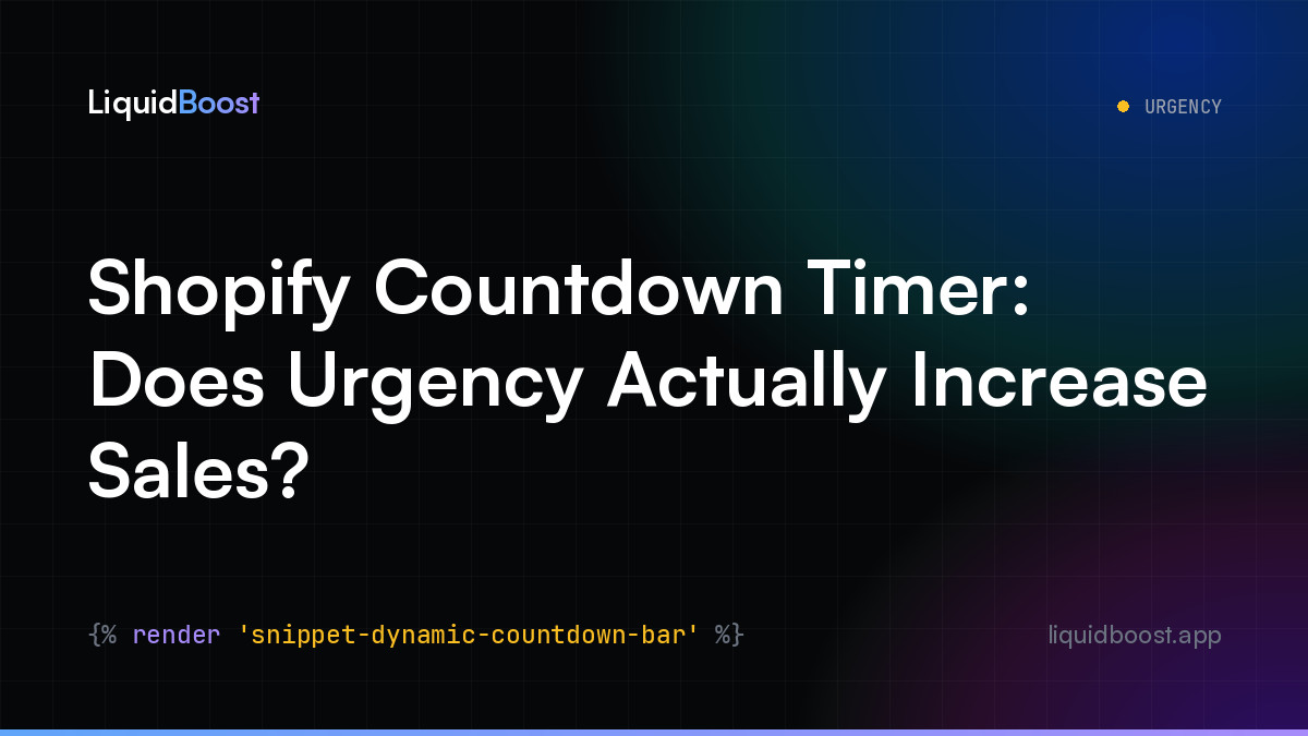 Shopify Countdown Timer: Does Urgency Actually Increase Sales?