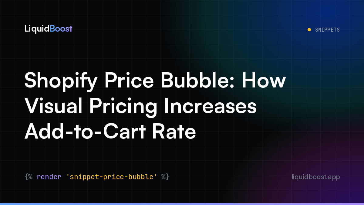 Shopify Price Bubble: How Visual Pricing Increases Add-to-Cart Rate