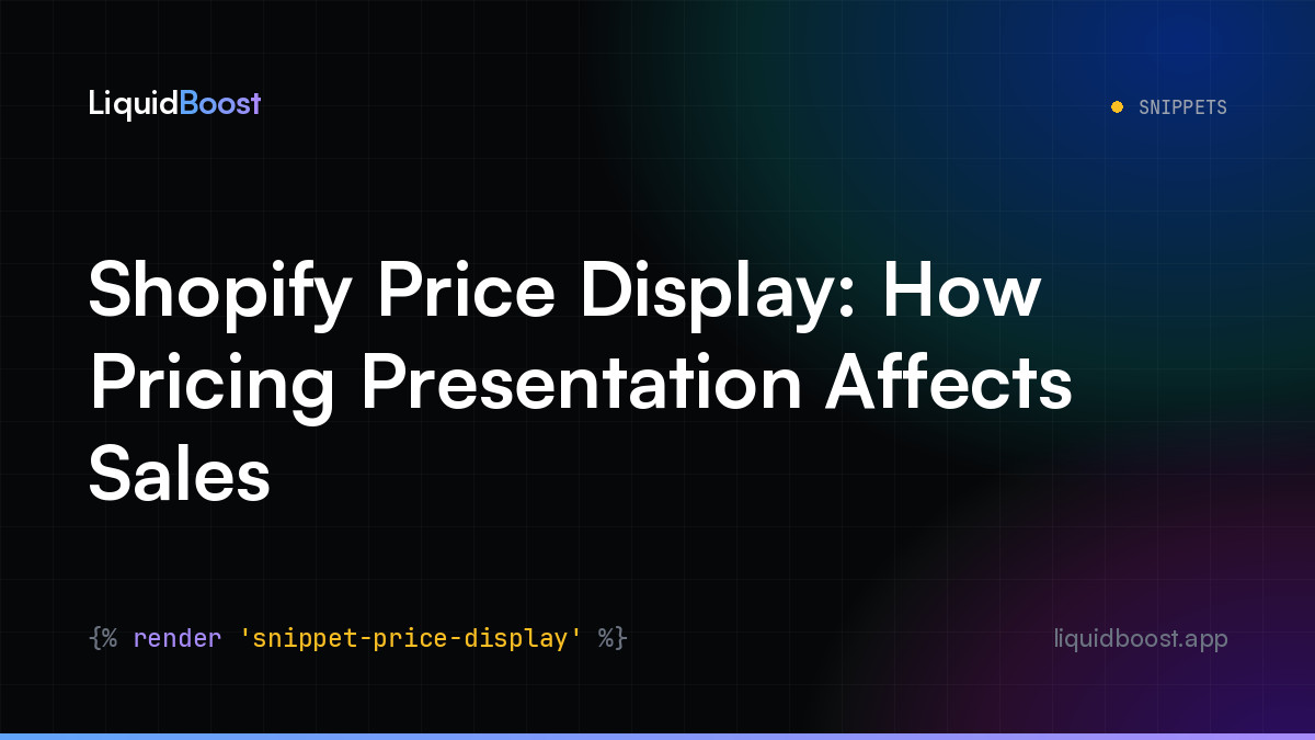 Shopify Price Display: How Pricing Presentation Affects Sales