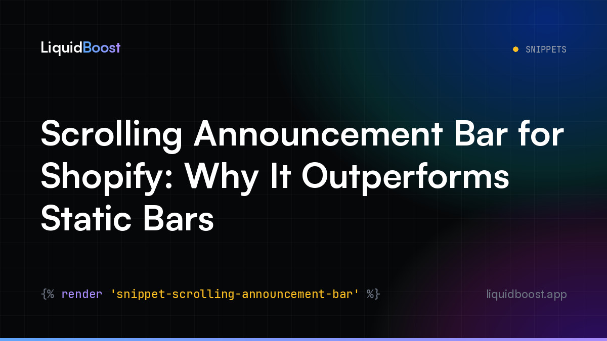 Scrolling Announcement Bar for Shopify: Why It Outperforms Static Bars