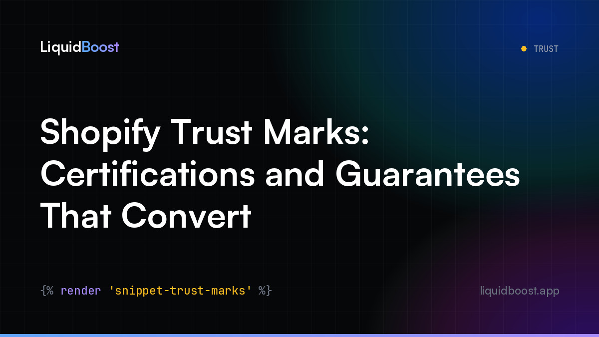 Shopify Trust Marks: Certifications and Guarantees That Convert