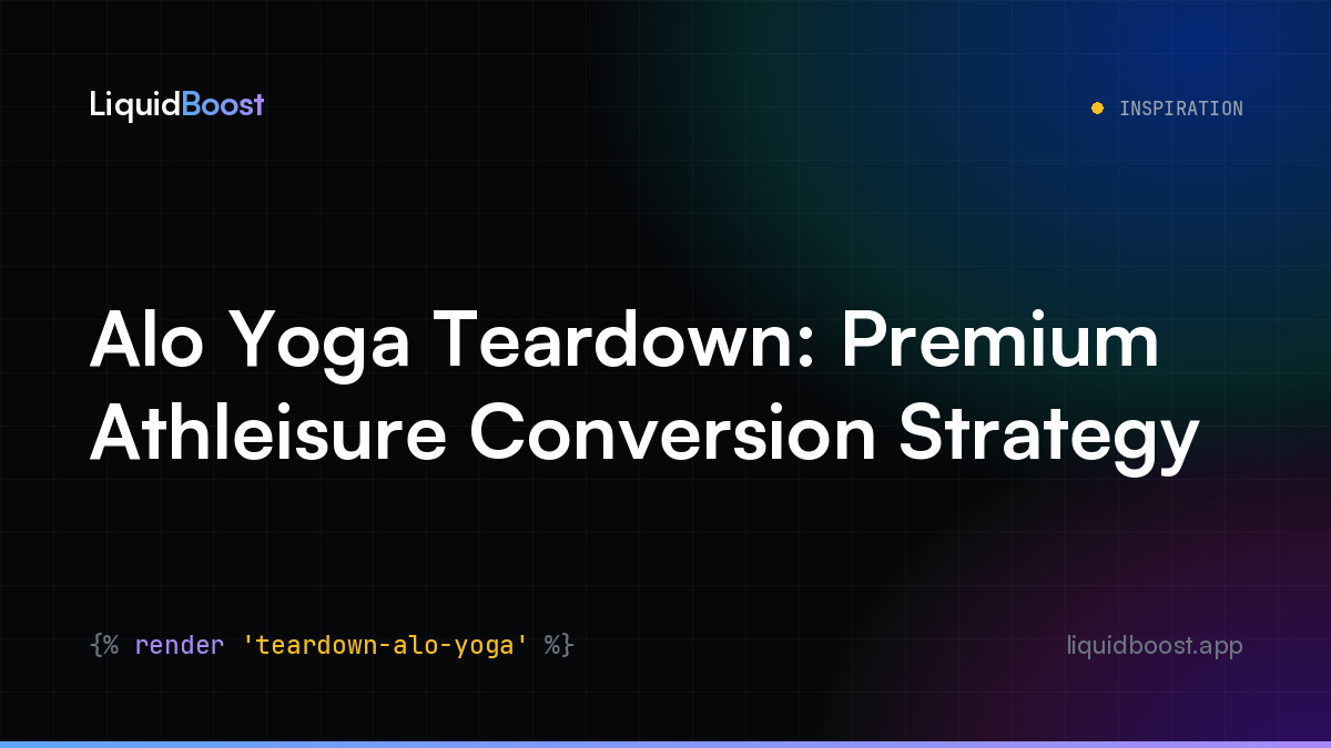 Alo Yoga Teardown: Premium Athleisure Conversion Strategy