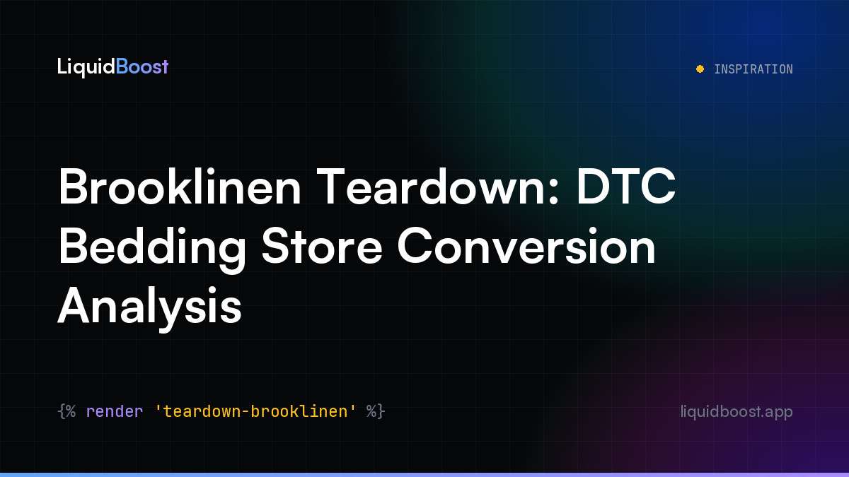 Brooklinen Teardown: DTC Bedding Store Conversion Analysis