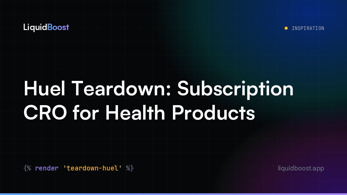 Huel Teardown: Subscription CRO for Health Products