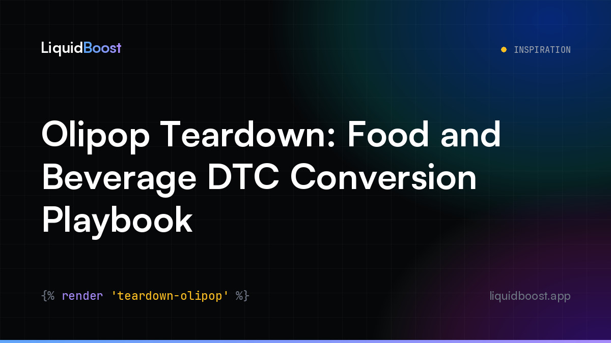 Olipop Teardown: Food and Beverage DTC Conversion Playbook