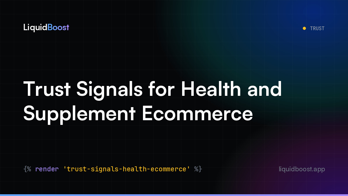 Trust Signals for Health and Supplement Ecommerce