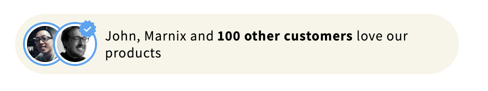 Customer Love Social Proof — Shopify Trust snippet preview