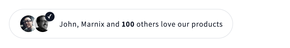 Minimal Style style variation for Customer Love Social Proof