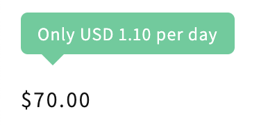 Price Bubble — Shopify Conversion snippet preview