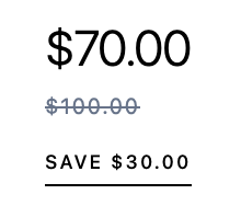 Luxe Style style variation for Price Display