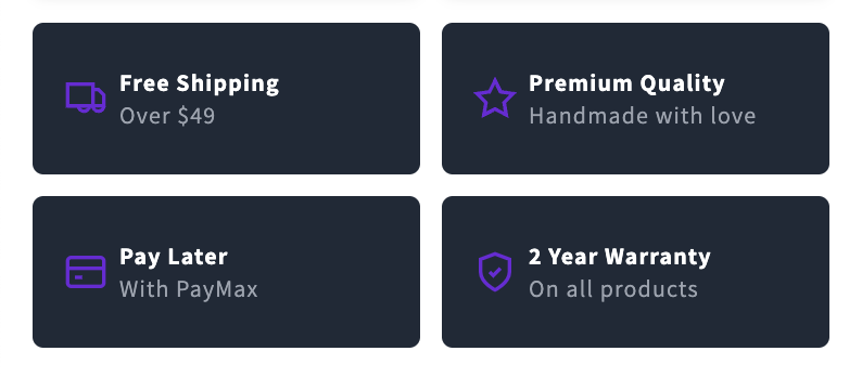 Dark Style style variation for Product Benefits