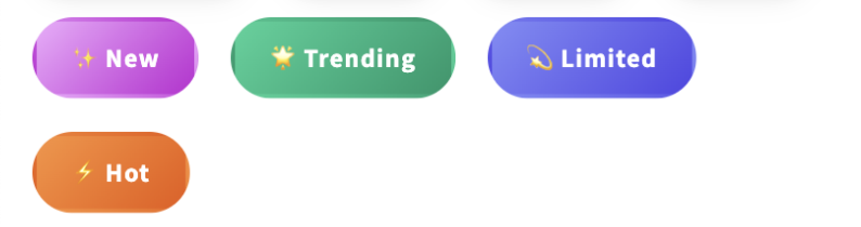 Neon Glow Product Pills style variation for Product Pills