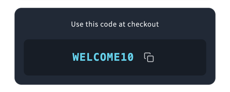 Dark Mode style variation for Promo Code Display