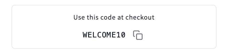 Minimal Style style variation for Promo Code Display
