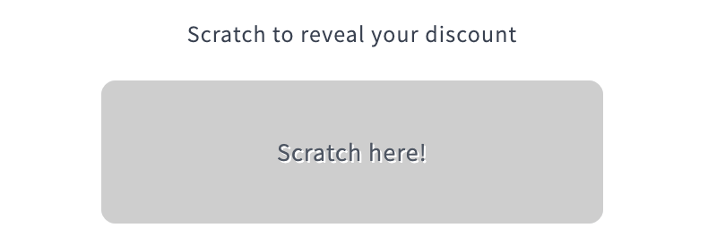 Scratch Card style variation for Promo Code Display