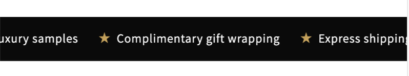 Luxury Style style variation for Scrolling Announcement Bar