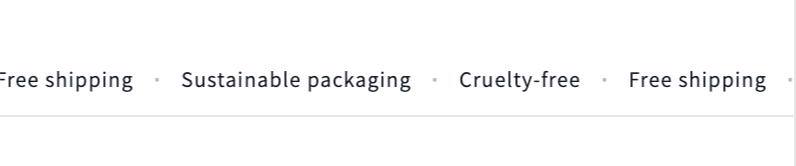 Minimal Style style variation for Scrolling Announcement Bar