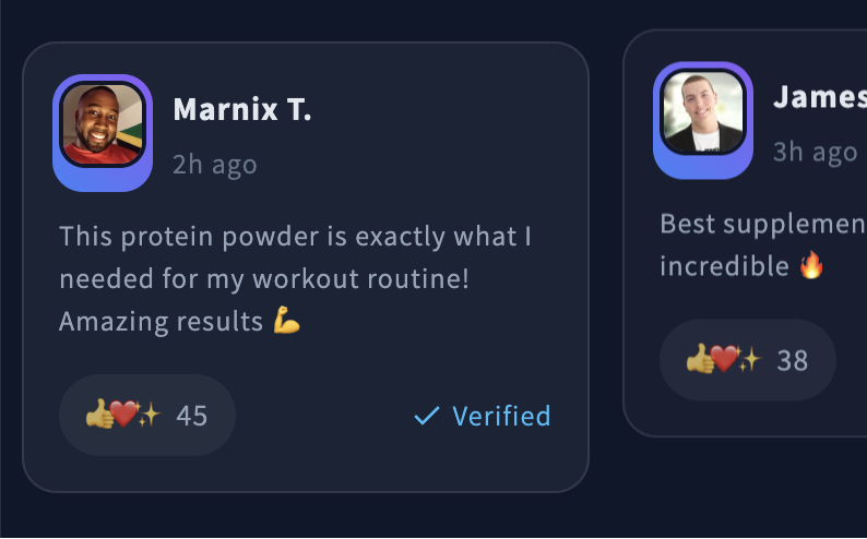 Dark Mode Reviews style variation for Social Reviews
