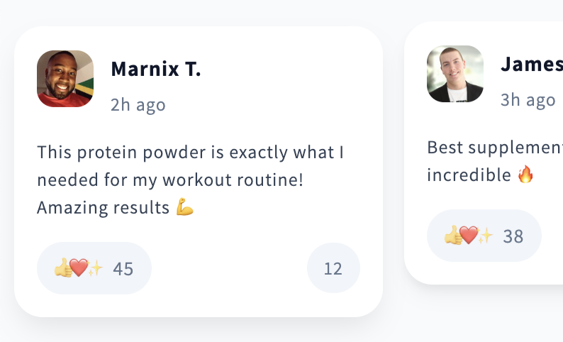 Modern Minimalist Reviews style variation for Social Reviews
