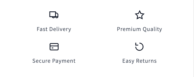 Trust Icons — Shopify Trust snippet preview