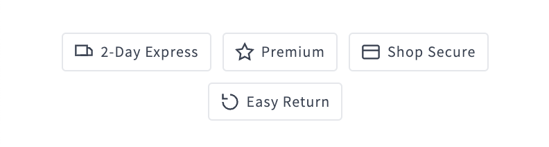 Modern Border Trust Icons style variation for Trust Icons