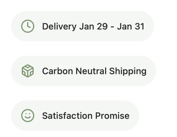 Clean Style style variation for Trust Marks