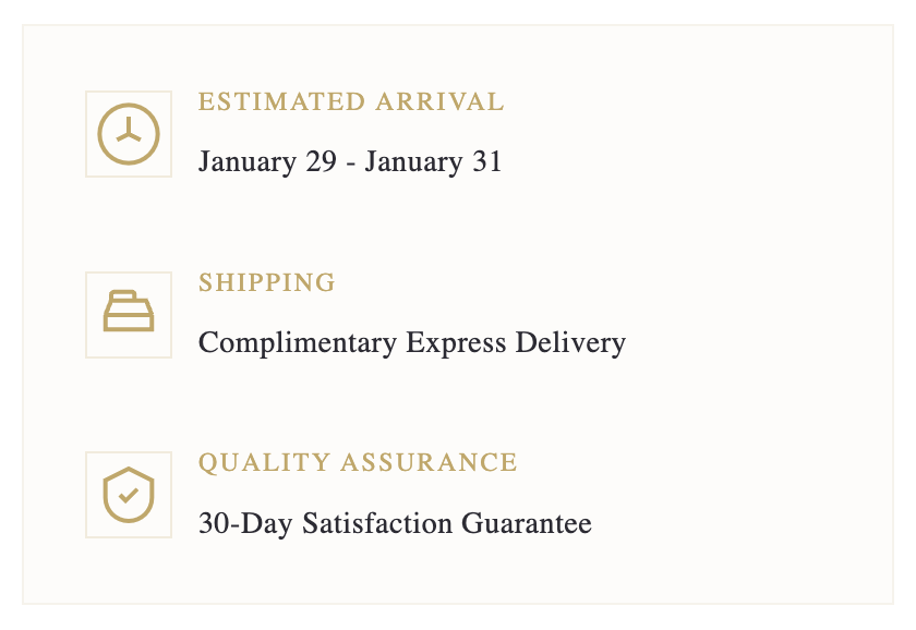 Luxe Style style variation for Trust Marks